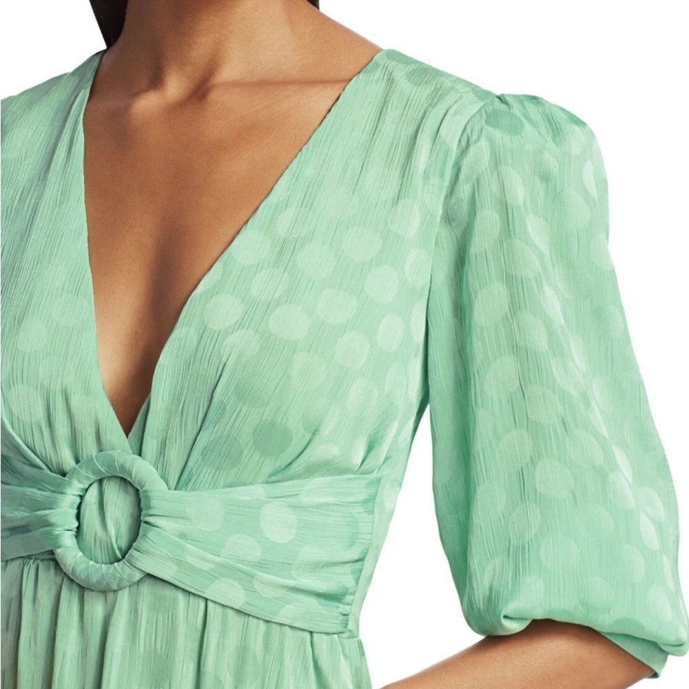PatBO Green Wrap Ruffled Long Sleeve Dress - Picture 4 of 4